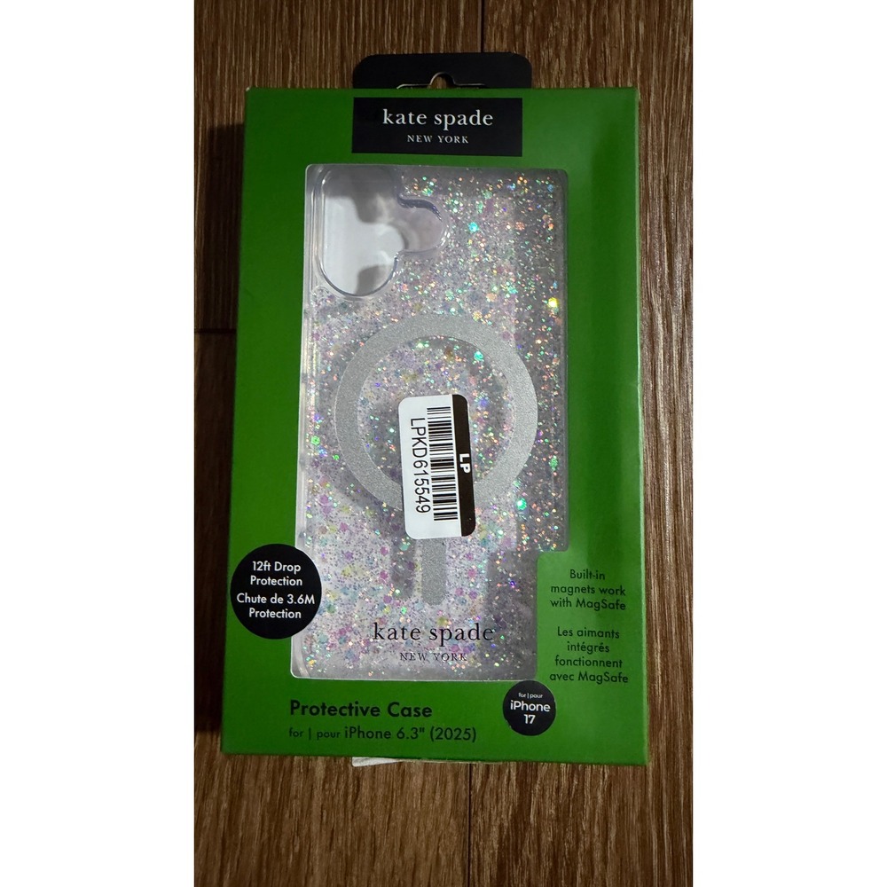 Kate Spade iPhone 17 Case 6.3 2025 Iridescent Glitter MagSafe Protective Cover